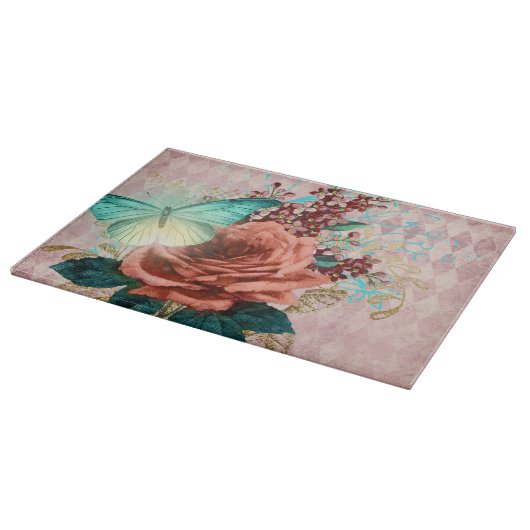 Luna Moth Bouquet Schneidebrett (Ecke)