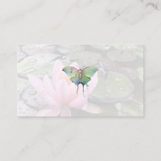 Luna Moth Business Card Visitenkarte (Rückseite)