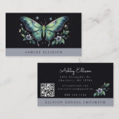 Luna Moth Business Card Visitenkarte (Vorne/Hinten)