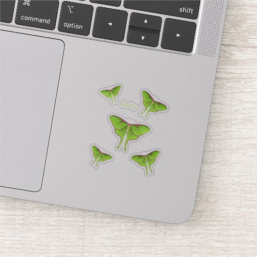 Luna Moth Cartoon Illustration Aufkleber (Ausschnitt)