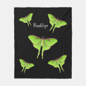 Luna Moth Cartoon Illustration Fleecedecke (Vorderseite)