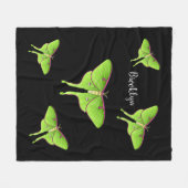 Luna Moth Cartoon Illustration Fleecedecke (Vorderseite (Horizontal))