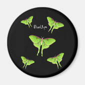 Luna Moth Cartoon Illustration Magnet (Vorne)