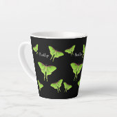 Luna Moth Cartoon Illustration Milchtasse (Linke Ecke)