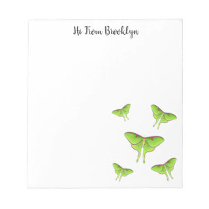 Luna Moth Cartoon Illustration Notizblock