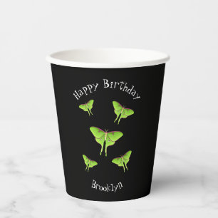 Luna Moth Cartoon Illustration Pappbecher