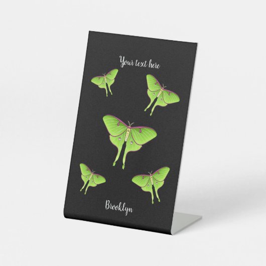 Luna Moth Cartoon Illustration Sockelschild (Vorderseite)