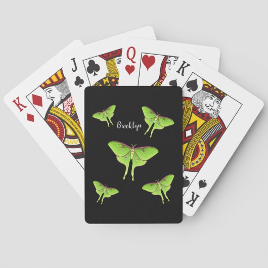 Luna Moth cartoon illustration  Spielkarten (Rückseite)