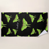 Luna Moth Cartoon Illustration Strandtuch (Vorderseite)