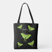 Luna Moth cartoon illustration Tasche (Rückseite)