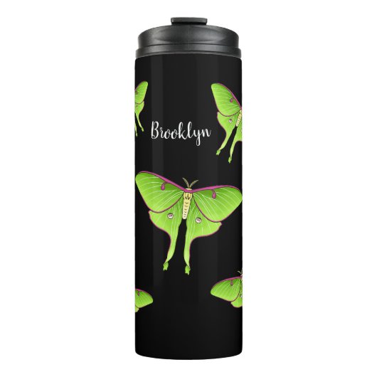 Luna Moth cartoon illustration Thermosbecher (Vorderseite)