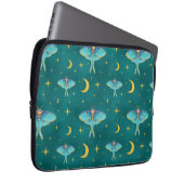 Luna Moth Celestial Moons & Stars Aquamarin Laptopschutzhülle (Vorne Rechts)
