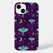 Luna Moth Celestial Moons & Stars Lila Case-Mate iPhone Hülle (Rückseite)