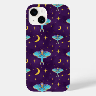 Luna Moth Celestial Moons & Stars Lila Case-Mate iPhone 14 Hülle
