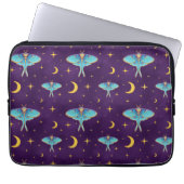 Luna Moth Celestial Moons & Stars Lila Laptopschutzhülle (Vorderseite)