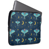 Luna Moth Celestial Moons & Stars Navy Laptopschutzhülle (Vorne Rechts)
