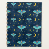 Luna Moth Celestial Moons & Stars Navy Planer (Vorderseite)