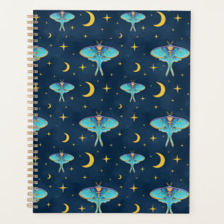 Luna Moth Celestial Moons & Stars Navy Planer