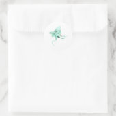 Luna Moth Fairy Dragon Runder Aufkleber (Tasche)