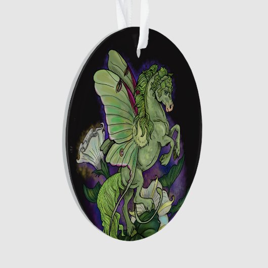 Luna Moth Fairy Horse Pegasus Ornament (Vorderseite)