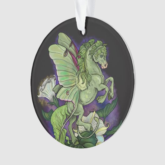 Luna Moth Fairy Horse Pegasus Ornament (Vorderseite)