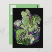 Luna Moth Fairy Horse Postcard Postkarte (Vorne/Hinten)