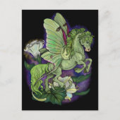 Luna Moth Fairy Horse Postcard Postkarte (Vorderseite)