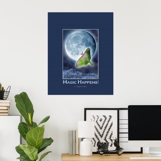 LUNA MOTH FANTASY & INSPIRATIONAL POSTER (Heimbüro)
