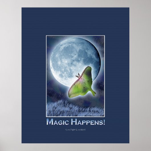 LUNA MOTH FANTASY & INSPIRATIONAL POSTER (Vorne)