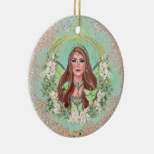 Luna moth fee Art von Renee Lavoie Keramik Ornament (Rechts)