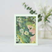 Luna moth fee Art von Renee Lavoie Postkarte (Stehend Vorderseite)