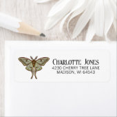 Luna Moth Gothic Rücksendeadresse (Insitu)