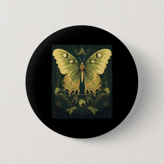 Luna Moth Halloween Kostume Halloween Button (Vorderseite)