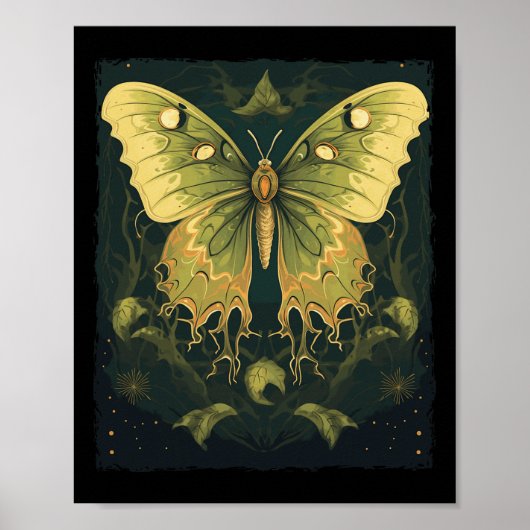 Luna Moth Halloween Kostume Halloween Poster (Vorne)