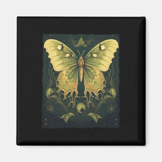 Luna Moth Halloween Magnet (Vorne)