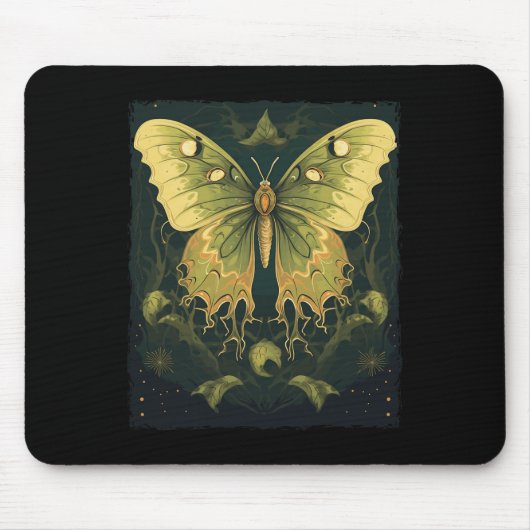 Luna Moth Halloween Mousepad (Vorne)