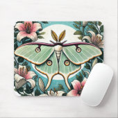 Luna Moth Illustration Luna Moths Mousepad (Mit Mouse)