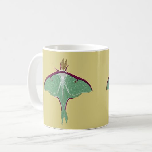 Luna Moth Kaffeetasse (Vorderseite Links)