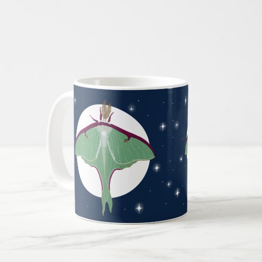 Luna Moth Kaffeetasse (Vorderseite Links)
