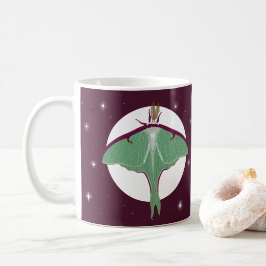 Luna Moth Kaffeetasse (Mit Donut)
