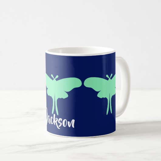 Luna Moth Kaffeetasse (VorderseiteRechts)