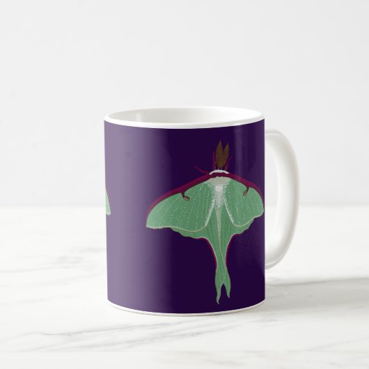 Luna Moth Kaffeetasse (VorderseiteRechts)