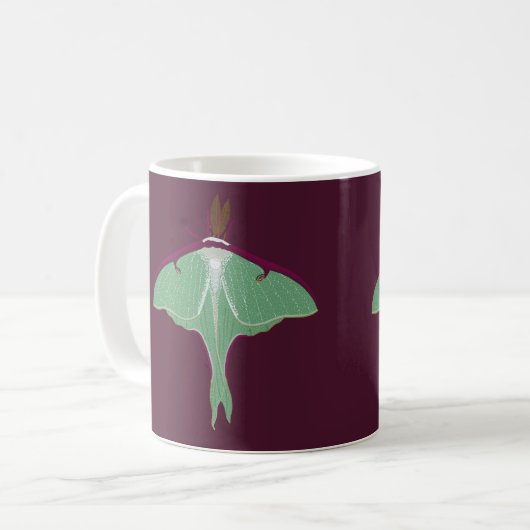 Luna Moth Kaffeetasse (Vorderseite Links)