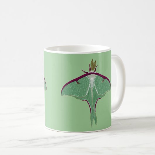 Luna Moth Kaffeetasse (VorderseiteRechts)