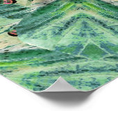 Luna Moth Kaleidoskop Art Print Poster (Ecke)