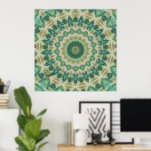 Luna Moth Kaleidoskop Art Print Poster (Heimbüro)