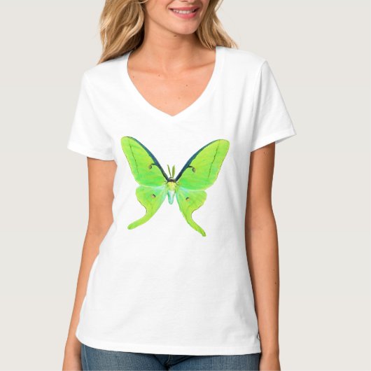 Luna moth - Limettengrün T-Shirt (Vorderseite)
