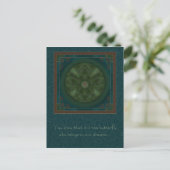 Luna Moth Mandala Postkarte (Stehend Vorderseite)