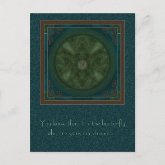 Luna Moth Mandala Postkarte (Vorderseite)