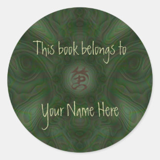 Luna Moth Mandala Runder Aufkleber
